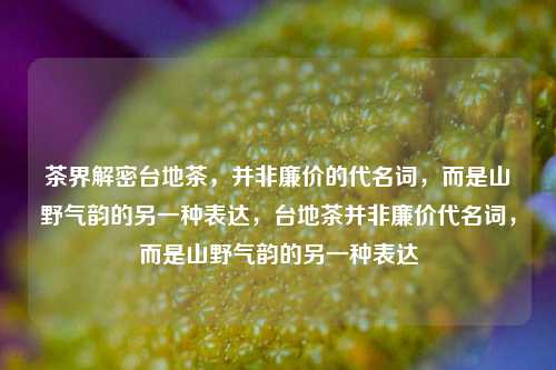 茶界解密台地茶，并非廉价的代名词，而是山野气韵的另一种表达，台地茶并非廉价代名词，而是山野气韵的另一种表达