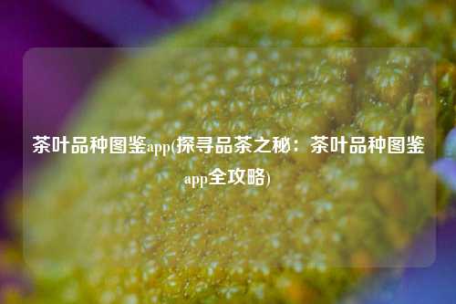 茶叶品种图鉴app(探寻品茶之秘：茶叶品种图鉴app全攻略)