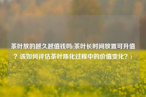 茶叶放的越久越值钱吗(茶叶长时间放置可升值？该如何评估茶叶陈化过程中的价值变化？)