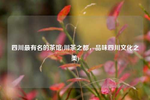 四川最有名的茶馆(川茶之都，品味四川文化之美)