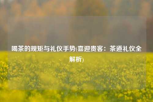 喝茶的规矩与礼仪手势(喜迎贵客：茶道礼仪全解析)