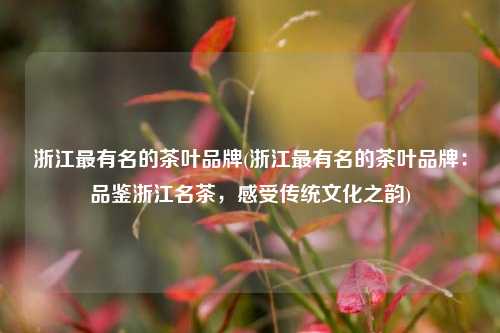 浙江最有名的茶叶品牌(浙江最有名的茶叶品牌：品鉴浙江名茶，感受传统文化之韵)