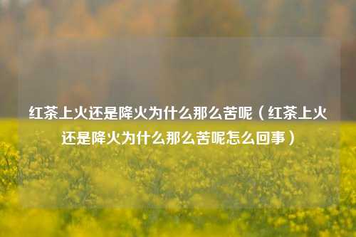 红茶上火还是降火为什么那么苦呢（红茶上火还是降火为什么那么苦呢怎么回事）